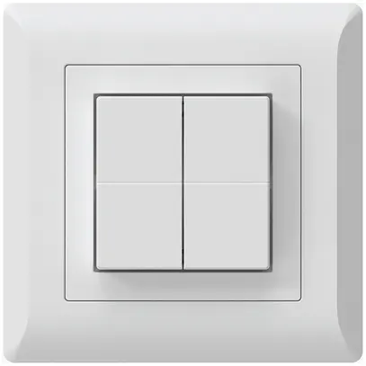 Pulsante senza fili Friends of Hue KLI, 4×, 92×92mm, adesivo, bianco 
