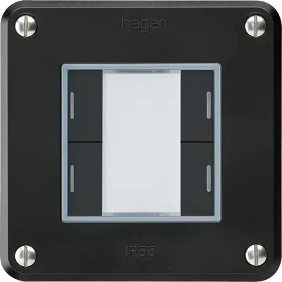 Tasto INC robusto A KNX 4× nero LED RGB s/e-link 