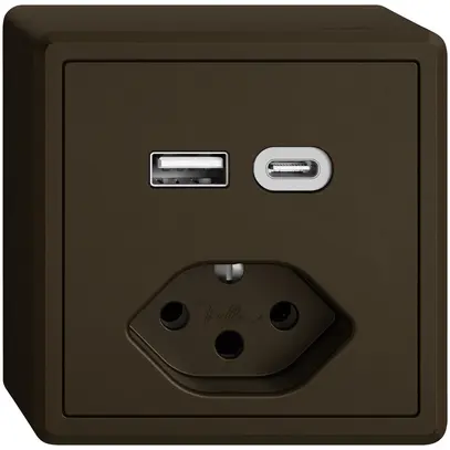 Presa di ricarica USB AP EDIZIO.liv SNAPFIX® USB A+C/T13 3A 230VAC ma 