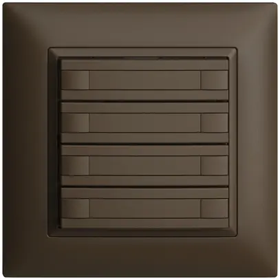 Pulsante INC KNX 4×EDIZIOdue coffee RGB senza LED con inserto carta 