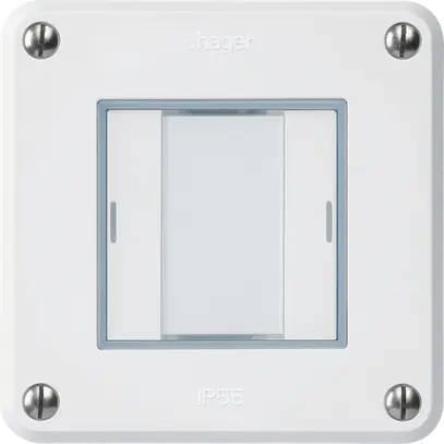 Poussoir ENC robusto A KNX 2× LED RGB s/e-link blanc 