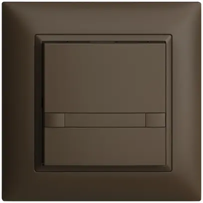 Poussoir ENC KNX 1× EDIZIOdue colore coffee RGB sans LED avec insert papier 