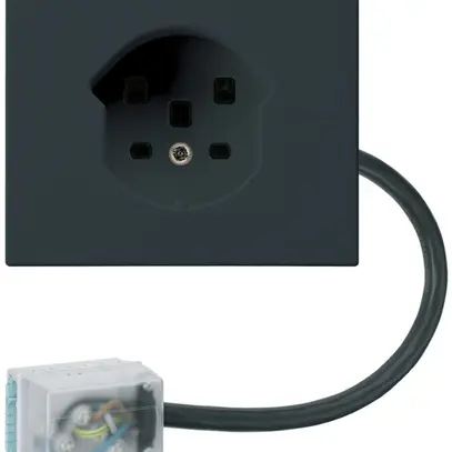 Prise FLF HA type 25 avec bornes enfichables adaptateur câble plat Power noir 