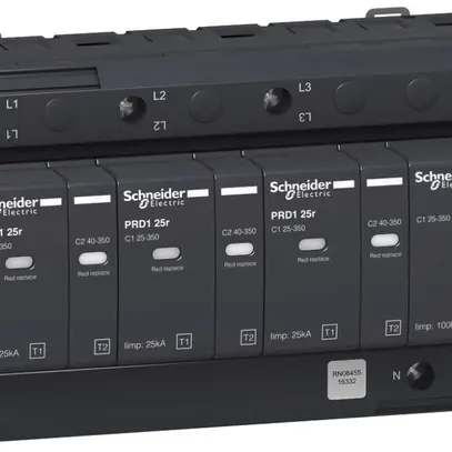Parasurtension combiné Schneider Electric Acti9 PRD1 25R 3P+N type 1+2 