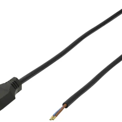 Cavo d'apparecchio Gd 2×1mm² 5m nero spina T11 
