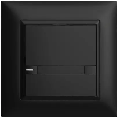 Poussoir ENC KNX 1× EDIZIOdue colore noir RGB avec LED avec insert papier 