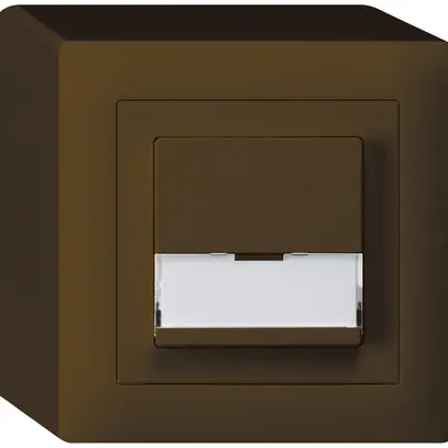 Poussoir de sonnerie AP kallysto A/1L brun avec porte-étiquette 