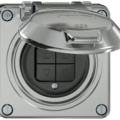 Poussoir stores ENC ELEMENT 1P 4 touches a.couvercle aluminium 
