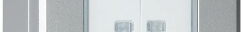 Contatto pulsante AP robusto IP55 2×1P alluminio 2×illuminato 