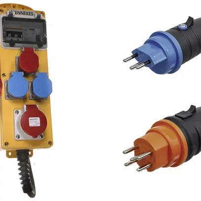 Stromverteiler-Set Mennekes EverGum-SET mit Stecker 2×T13+1×T15 IP55 