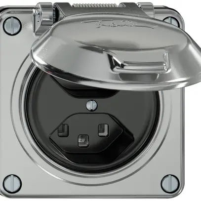 Presa INC ELEMENT 2×tipo 23 16A 250V IP20 con coperchio alluminio 