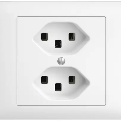 Presa INS 2×T23 16A EDIZIOdue bianco, con morsetti innest. 