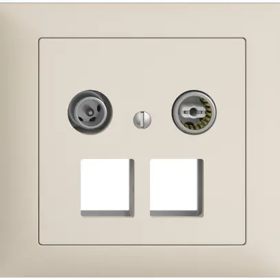 Prise multimédia 11dB INC Edue FKE, prise terminale/passage, 2×RJ45 Keystone cr 
