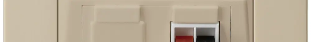 Prise ENC audio kallysto.pro 1×beige borne à étrier pour 1 haut-parleur 