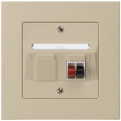 Prise ENC audio kallysto.pro 1×beige borne à étrier pour 1 haut-parleur 
