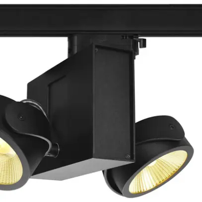 Lampada LED SLV TEC KALU DOUBLE TRACK 31W 1900lm 3000K 60° adatta.3-fasi nero 