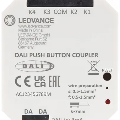 Modulo di raccordo LEDVANCE IP20 16V DALI-2 43×15×15mm bianco 