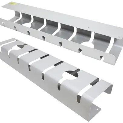 Canal-guide de câble sous-table ROLINE 530×110×80mm tôle d'acier gris 2 pièces 