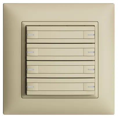 Pulsante KNX RGB INC EDUE FMI, 250mW, c.LED RGB, carta, 8×pulsante, 1×tasto, van 