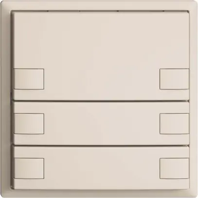Poussoir ENC KNX 3× EDIZIOdue crema RGB sans LED 