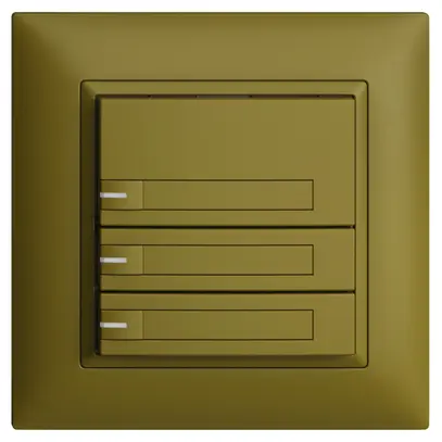 UP-KNX-Taster RGB EDUE FMI, 250mW, m.RGB-LED, m.Papier., 3×Taste, 1×Tastenb., ov 