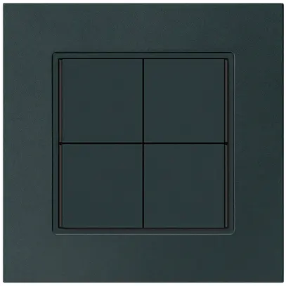 Poussoir KNX ENC KPR 4×touches 4×points actionnables LED noir 