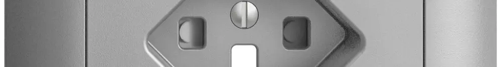 Frontset EDIZIOdue zu FI-Steckdose FMI, T23, shutter, silver 