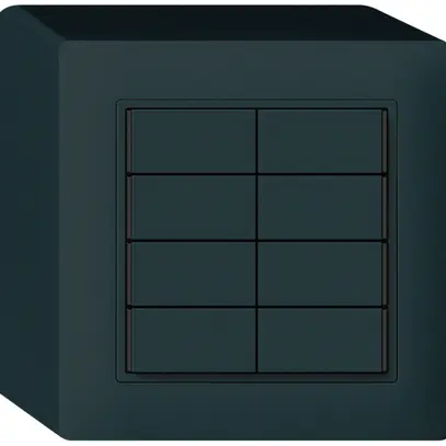 Poussoir KNX AP KAL 8×touches 8×points actionnables LED noir 