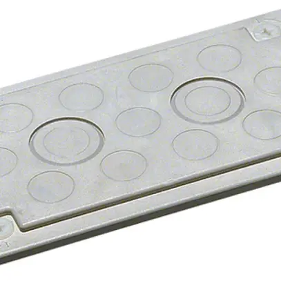 Plaque passe-câbles Hager Univers 235×15×15mm 13 ouvertures de prise de jonction 