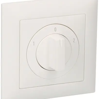 Commutateur ENC EDUE, 20A, 3P, 88×88mm, 2×60°, 1-0-2, blanc 