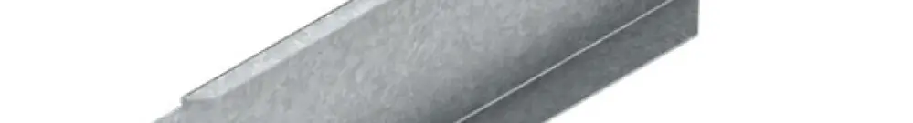 Pièce de finition Niedax pour chemin de câbles 60×400mm acier zingué au feu 