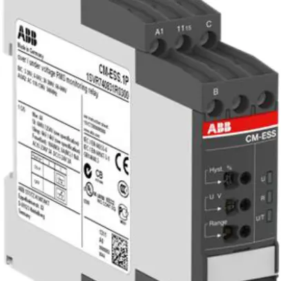 Relais de surveillance tension ABB monophasé 24…240VAC/DC 1C 