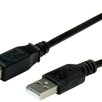 Câble USB ROLINE RM USB-A/USB-B (USB 2.0) 480Mbit/s noir 0.8m 