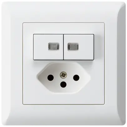 Combinazione luminosa INC 3/1P+A-R+T13 bianco kallysto.line 