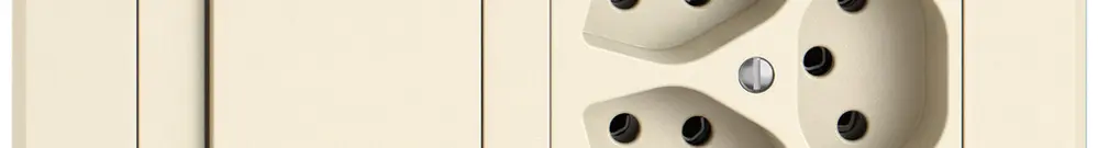 Combinazione INC EDIZIO.liv SNAPFIX® 1×2 96×156mm schema 3/1L+3×T13 crema 