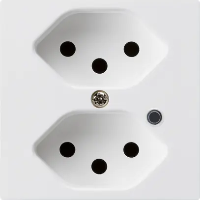 Prise Hager kallysto 2×T13 illuminé A blanc ultra 