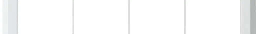 Telaio di copertura INC kallysto.line 1×4 bianco orizzontale 92×272mm 