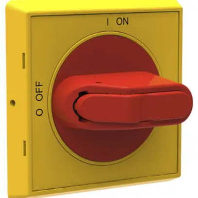 Maniglia ABB per OT16-125F rosso/giallo IP65 chiudibile/fermo porta 