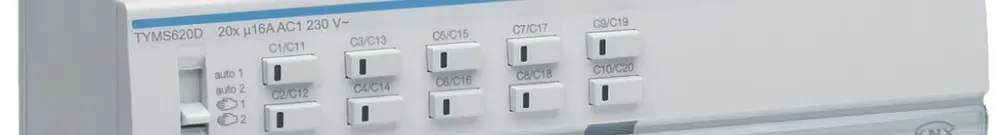 Actionneur-commutateur/jalousie KNX Secure AMD Hager 20-/10-fois 16A 