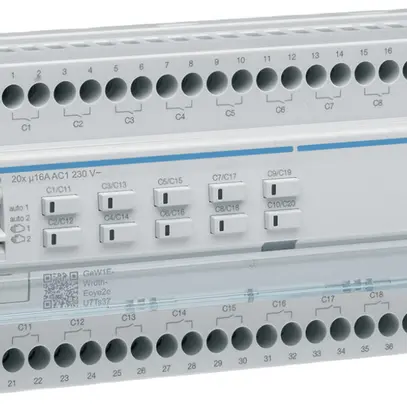 Attuatore-interrutore/tapparella KNX Secure AMD Hager 20-/10-volte 16A 