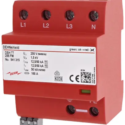Scaricatore combinato DEHN/elvatec SE DSH TT 255 FM, TN-S, TT, 230V 50kA 