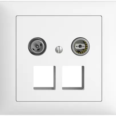 Prise multimédia 11dB INC Edue FKE, prise terminale/passage, 2×RJ45 Keystone bc 