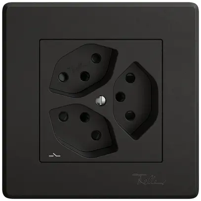 Prise ENC EDIZIO.liv SNAPFIX® 3×T13 1×S avec shutter no 