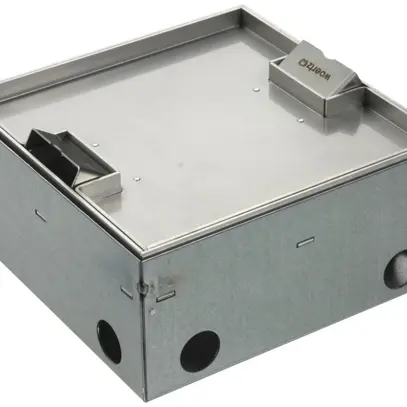 Boîte de sol Woertz WAK Cr 200×200×95mm hauteur de sol 95…140mm avec bord 