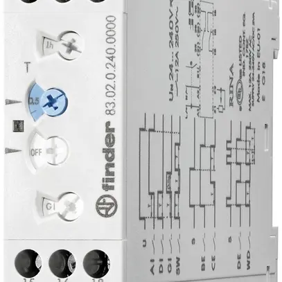 Relais multifunction temporisé INC Finder 83.01 2C 12A 
