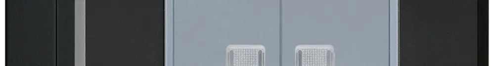 Interruttore AP robusto IP55 schema 3/AR 2×illuminato nero 