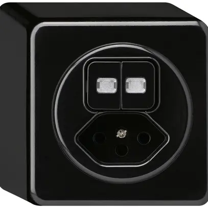 Combinaison lumineuse AP basico 3+A-R/1L+type 13 noir 2 lentilles 