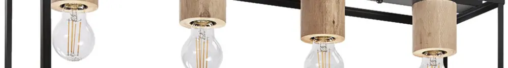 Plafoniera/applique LEDVANCE DECOR NAIROBI E27 4×15W 750×170mm nero 