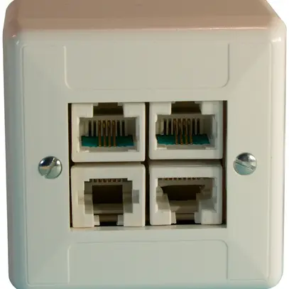Presa AP ADSL 3×RJ45/RJ11/u ITplus bianco 