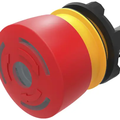 Pulsante luminoso a fungo EAO 84 1NC raccordo saldare/spina 5…30V Ø22.3mm ro/ve 